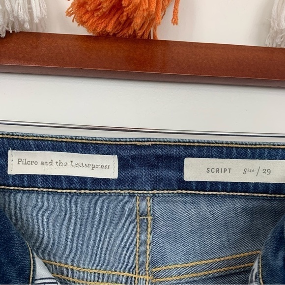 Pilcro and the Letterpress Script Skinny Jeans Medium Wash Size 29 - Picture 3 of 12